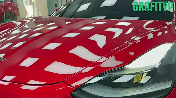 Tesla Model3 ft. Grafityp 亮光犀牛皮